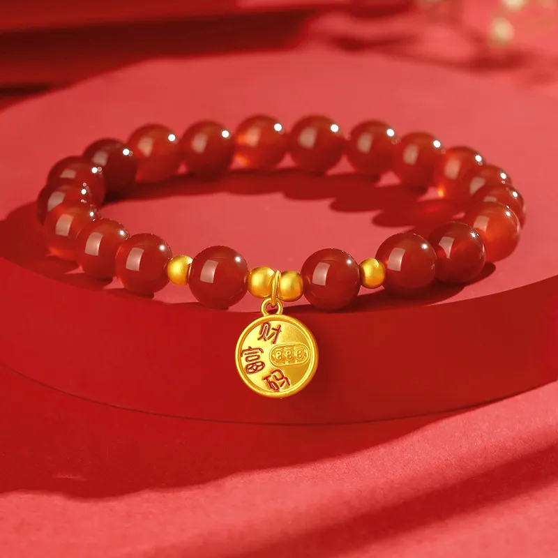 CHINA GOLD Agate Bracelets Women's-1