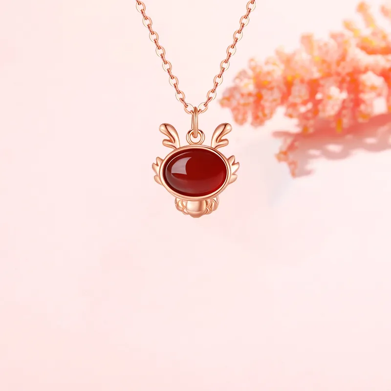 CHINA GOLD Agate Jade Necklaces Women's-3