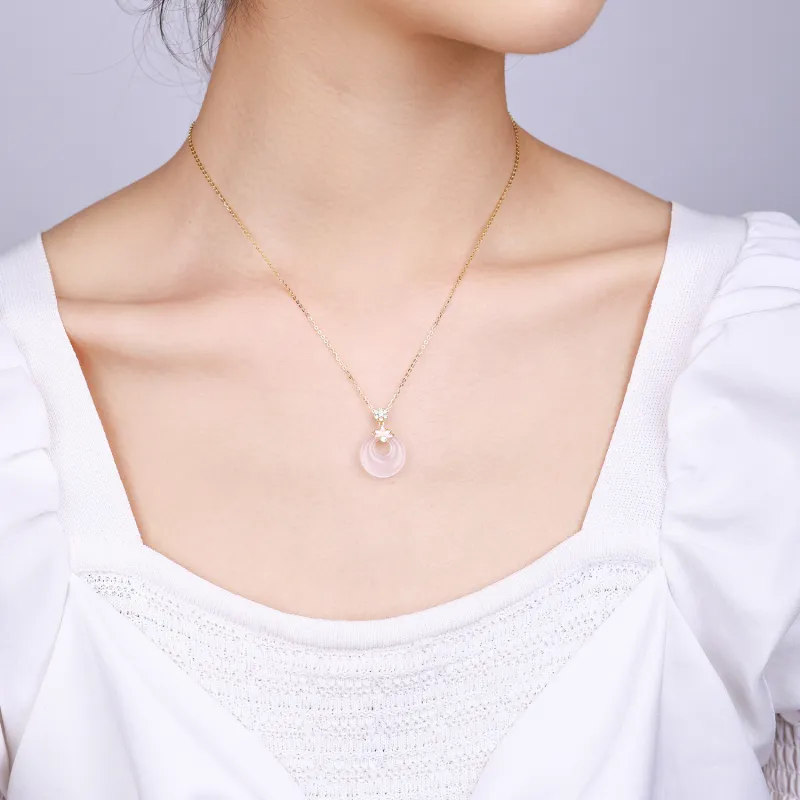 CHINA GOLD Agate Necklaces Women's-4