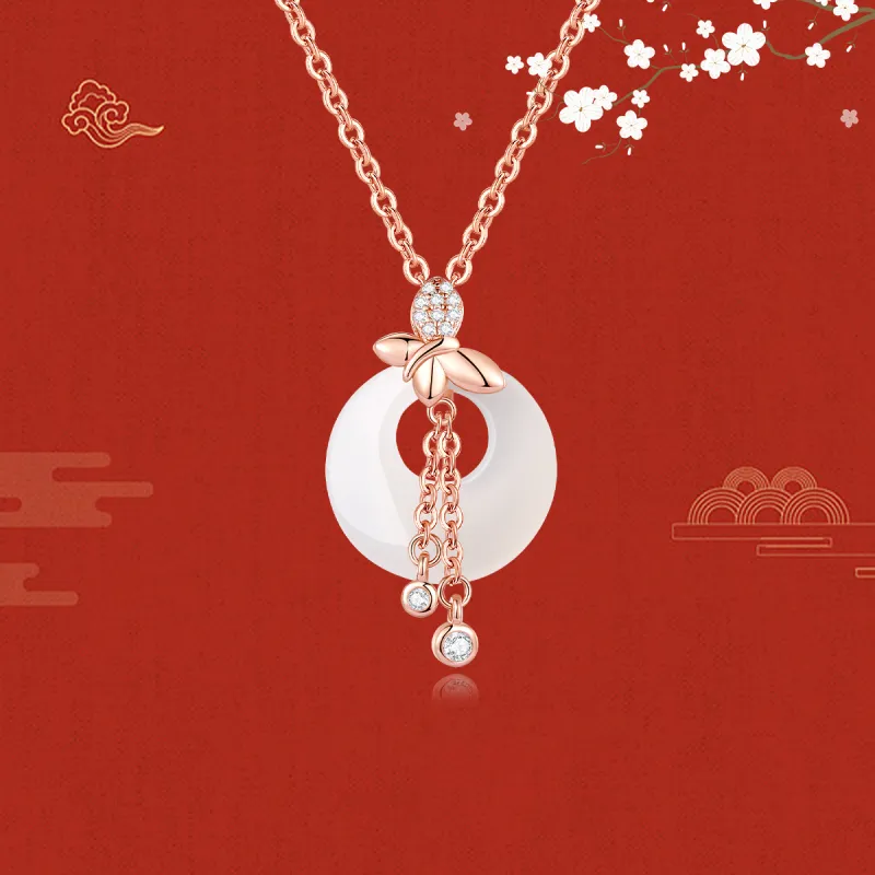 CHINA GOLD Chalcedony Necklaces Women's-3