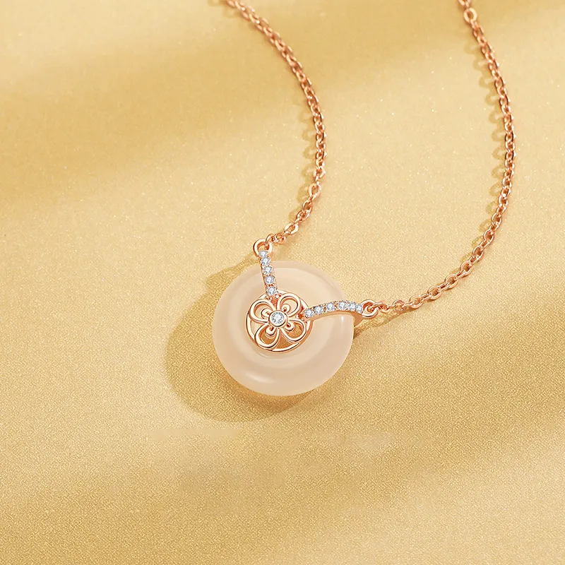 CHINA GOLD Chalcedony Necklaces Women's-2
