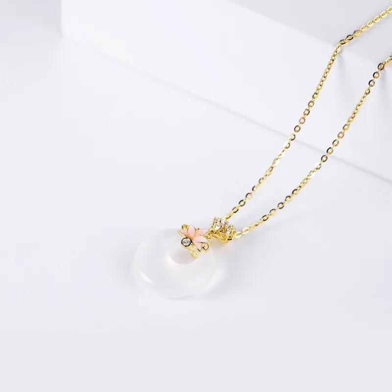 CHINA GOLD Agate Necklaces Women's-2