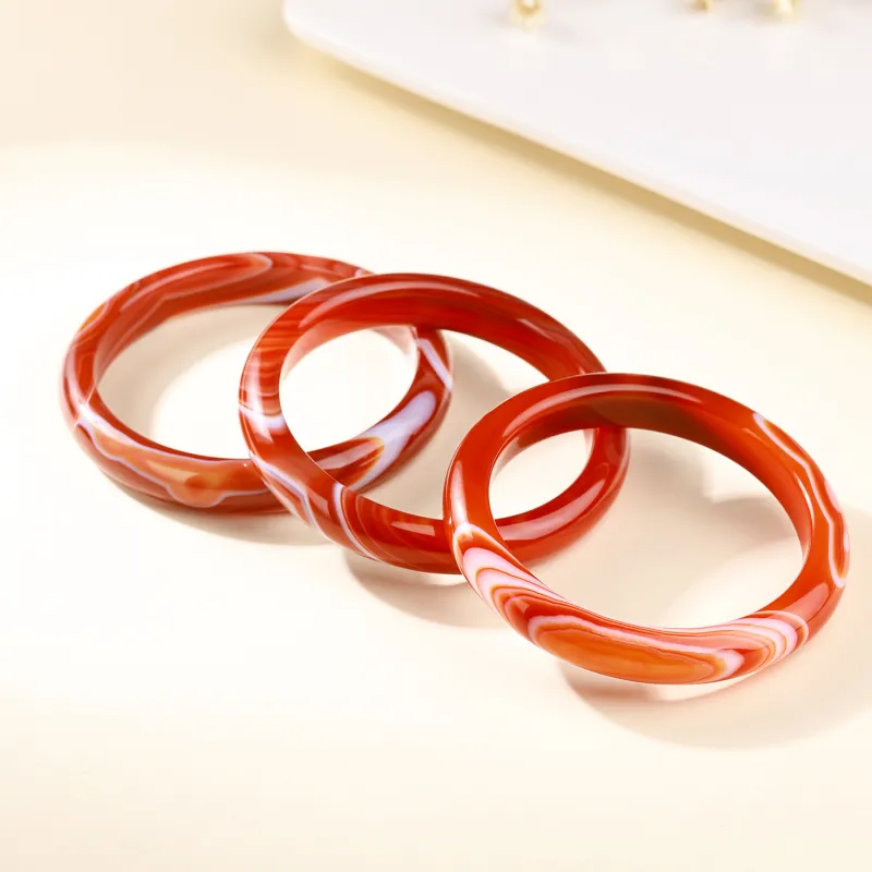 CHINA GOLD Agate Bangles Unisex-3