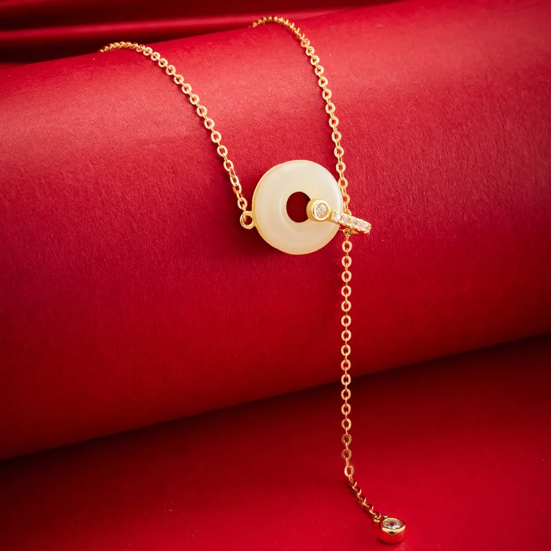 CHINA GOLD Hetian Jade Necklaces White Jade/Pale Greenish White Jade Women's-4