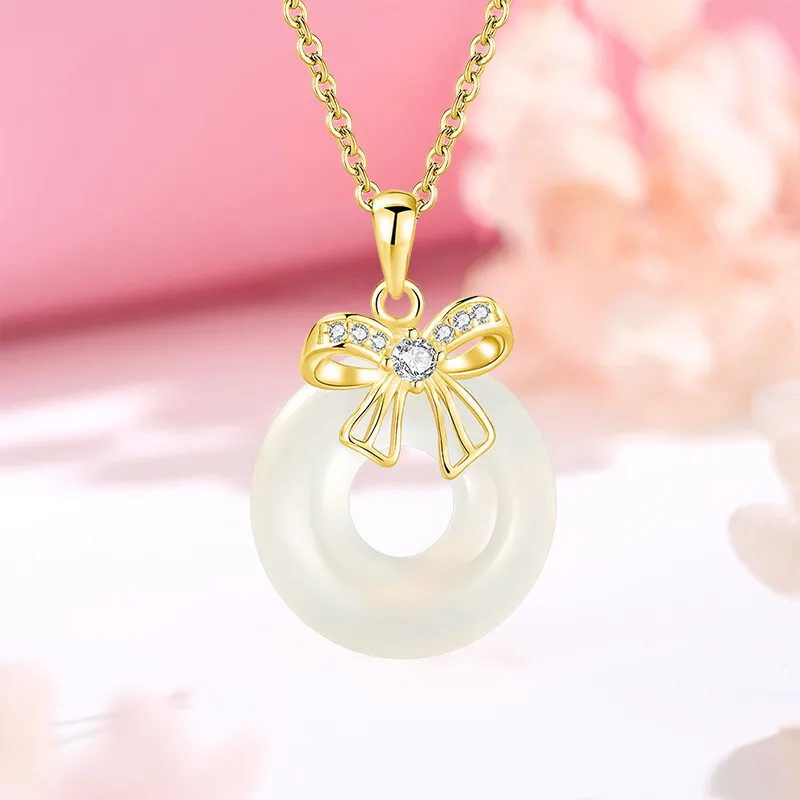 CHINA GOLD Chalcedony Necklaces Women's-2