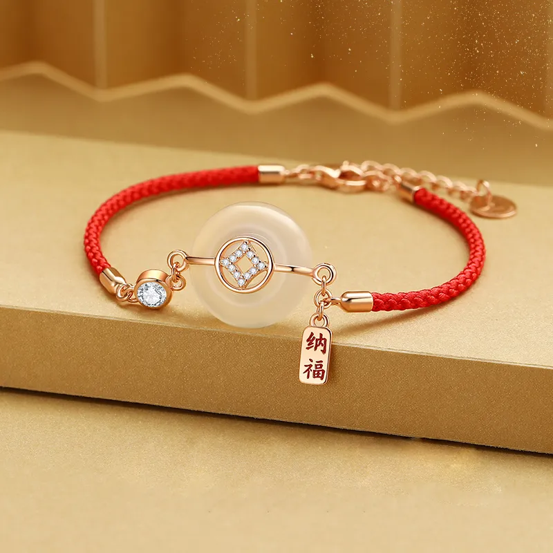 CHINA GOLD Chalcedony Jade Bracelets Women's-1