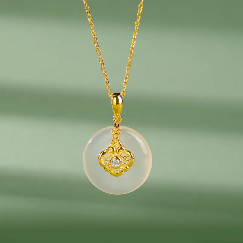 CHINA GOLD Natural Agate Necklaces Women's-1