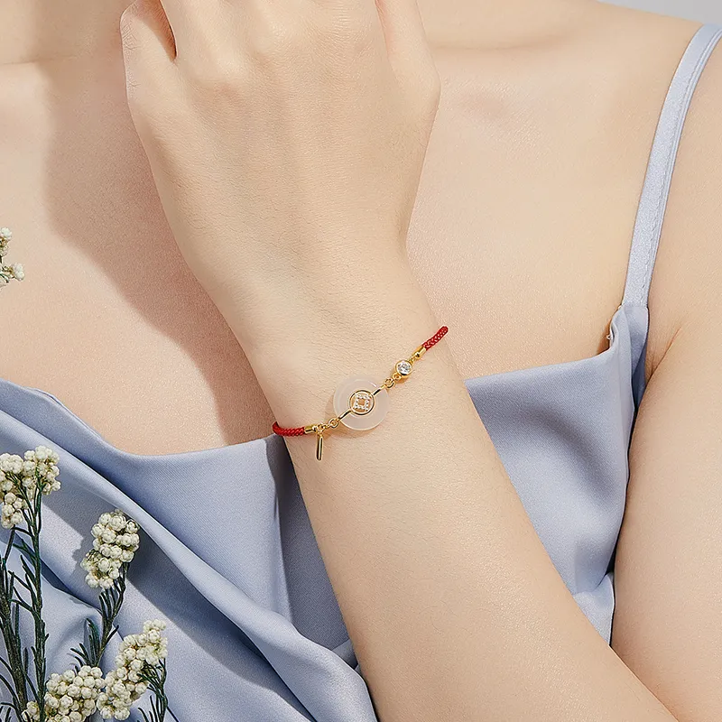 CHINA GOLD Chalcedony Jade Bracelets Women's-4