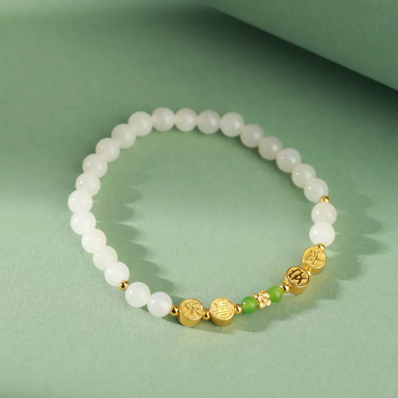 CHINA GOLD Bracelets White Jade Women's-2