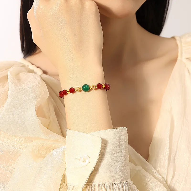 CHINA GOLD Agate Bracelets Women's-3