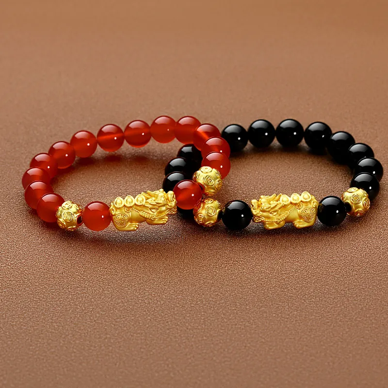 CHINA GOLD Agate Bracelets Unisex-4