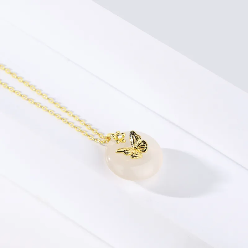CHINA GOLD Agate Necklaces Women's-2