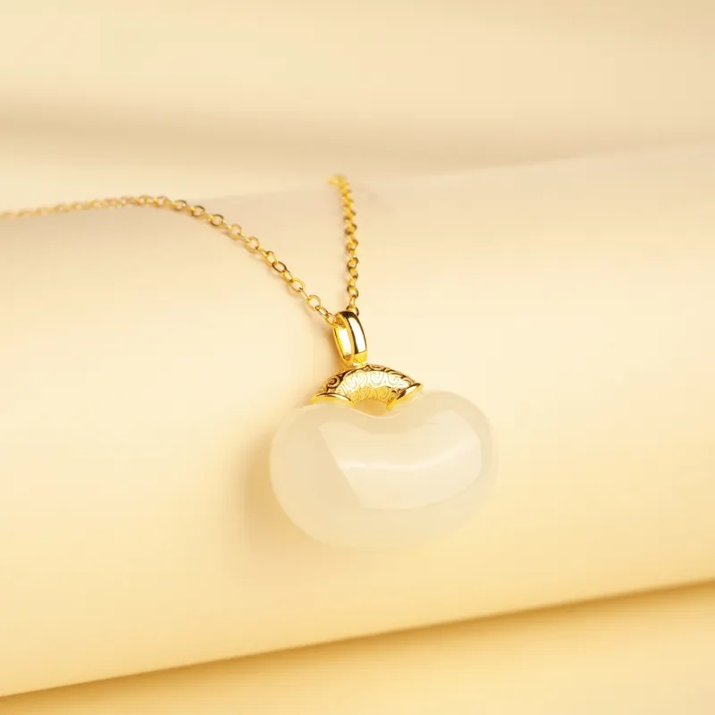CHINA GOLD Pendants Pale Greenish White Jade Women's-3