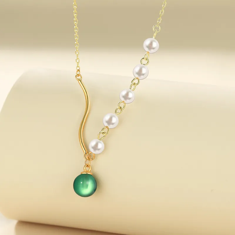 CHINA GOLD Chalcedony Jade Necklaces Women's-3