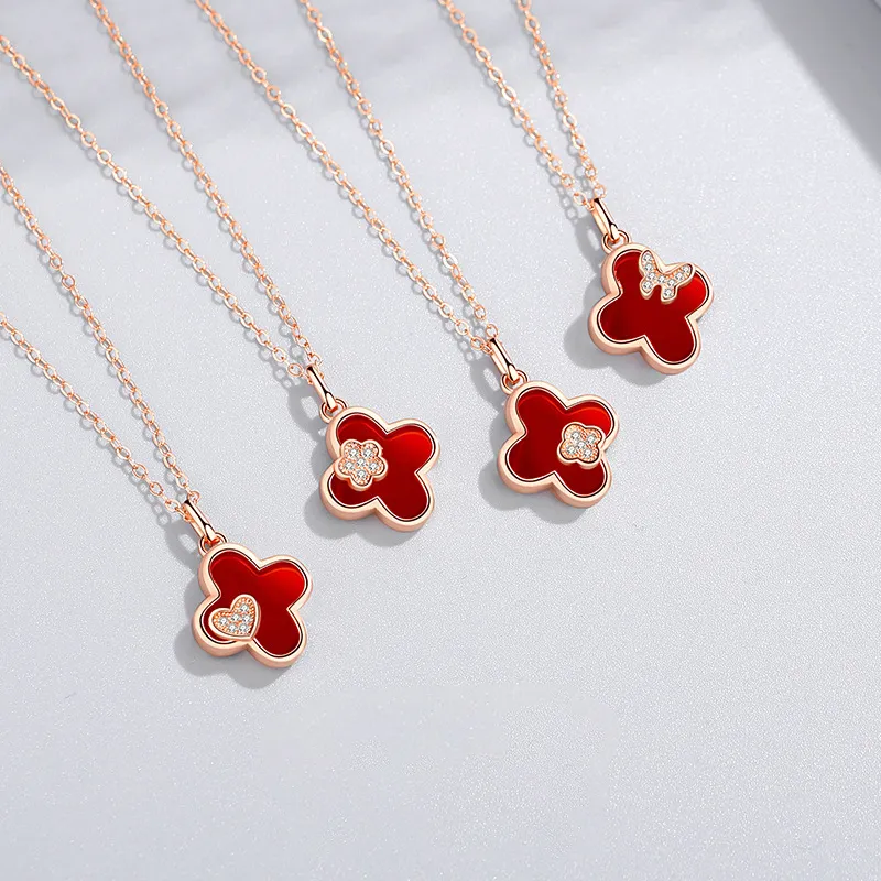 CHINA GOLD Agate Necklaces Women's-1