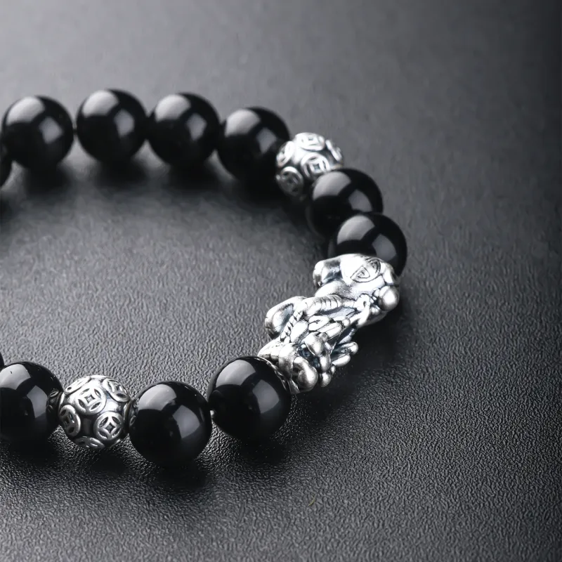 CHINA GOLD Obsidian Bracelets Unisex-1