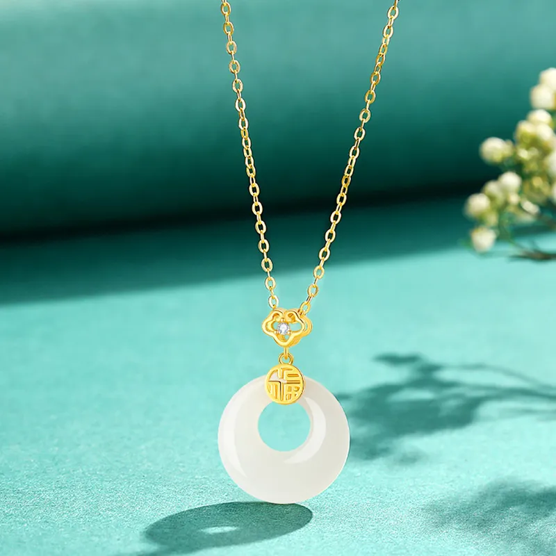 CHINA GOLD Chalcedony Necklaces Women's-2