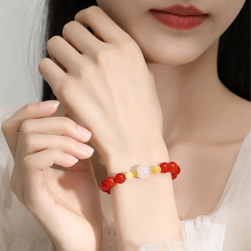 CHINA GOLD Agate Bracelets Women's-1