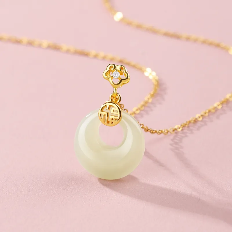 CHINA GOLD Pendants Pale Greenish White Jade Women's-3