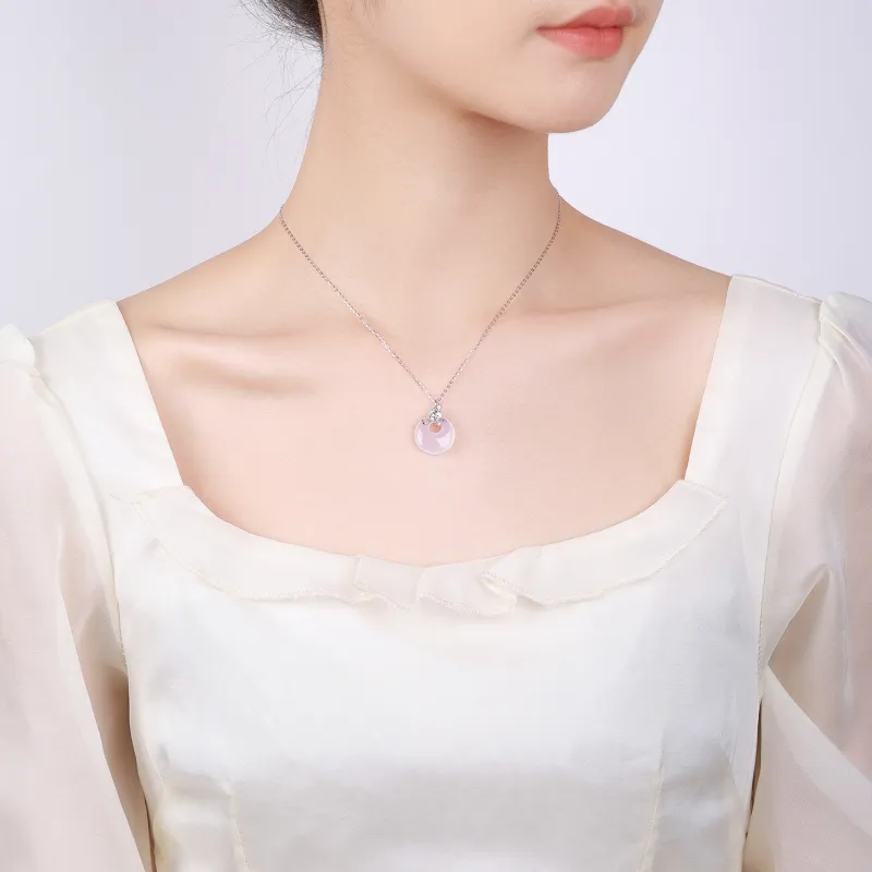 CHINA GOLD Natural Chalcedony Necklaces Women's-5