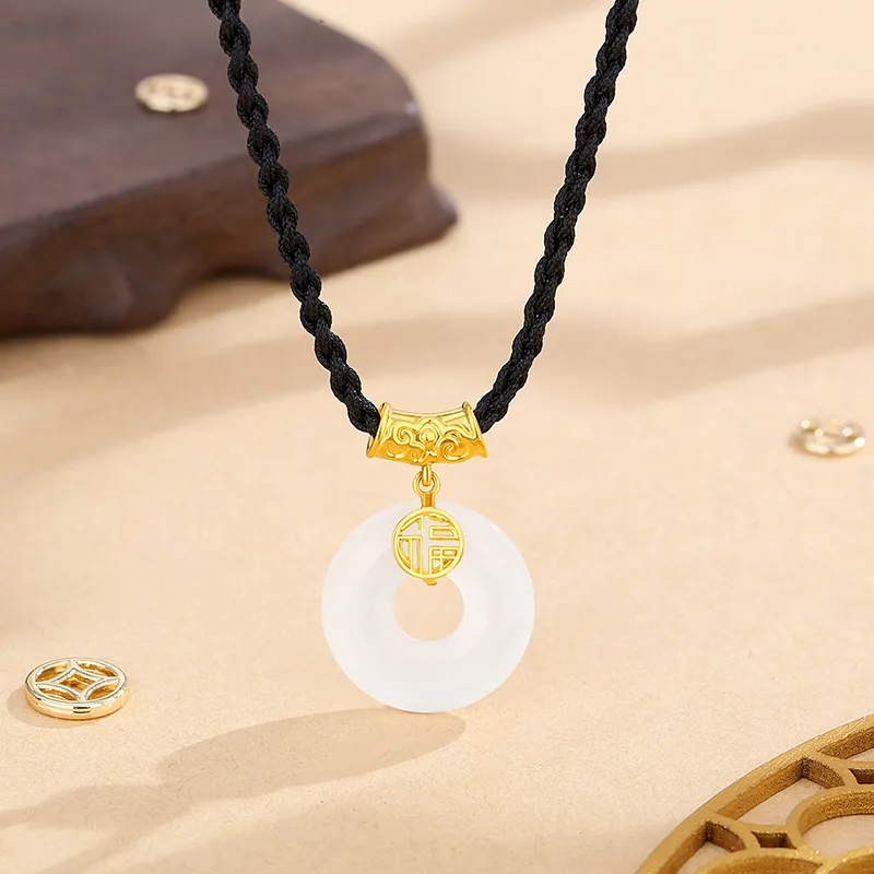 CHINA GOLD Chalcedony Necklaces Women's-1
