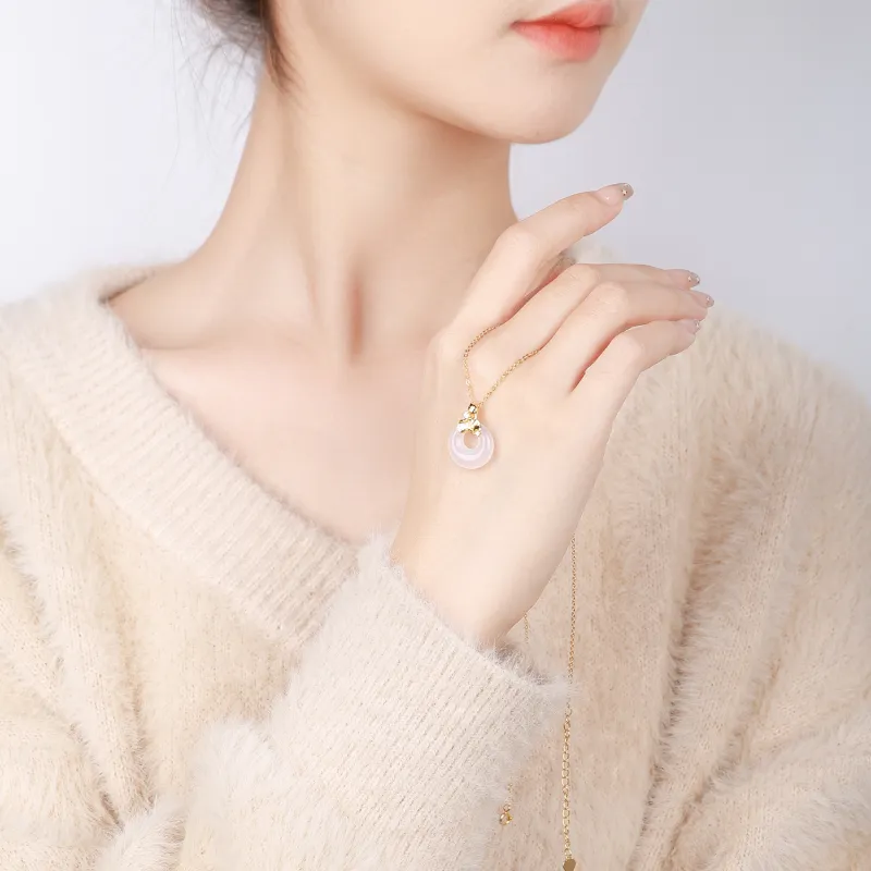 CHINA GOLD Agate Jade Necklaces Women's-4