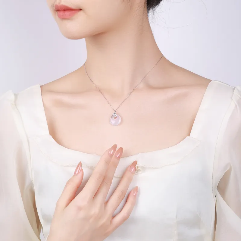 CHINA GOLD Natural Chalcedony Necklaces Women's-4