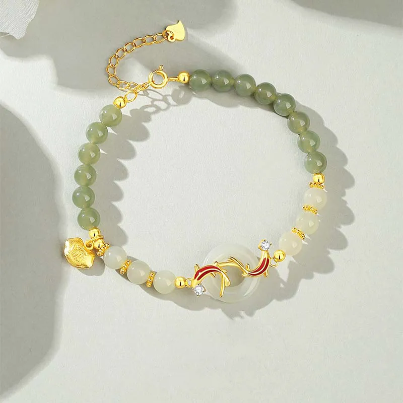 CHINA GOLD Hetian Jade Bracelets White Jade/Pale Greenish White Jade Women's-2