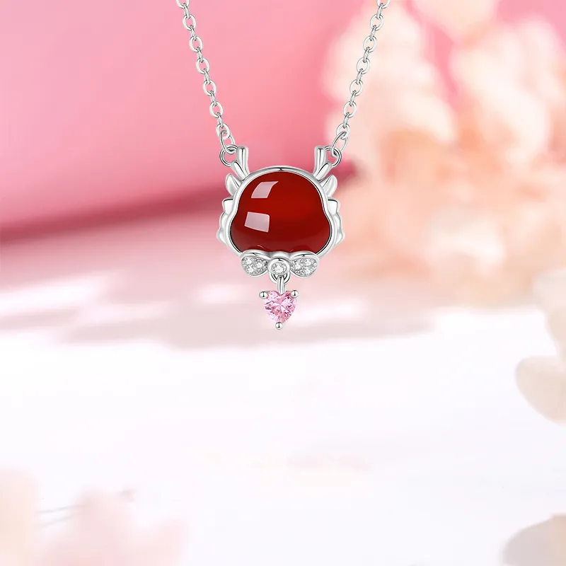 CHINA GOLD Agate Necklaces Women's-2