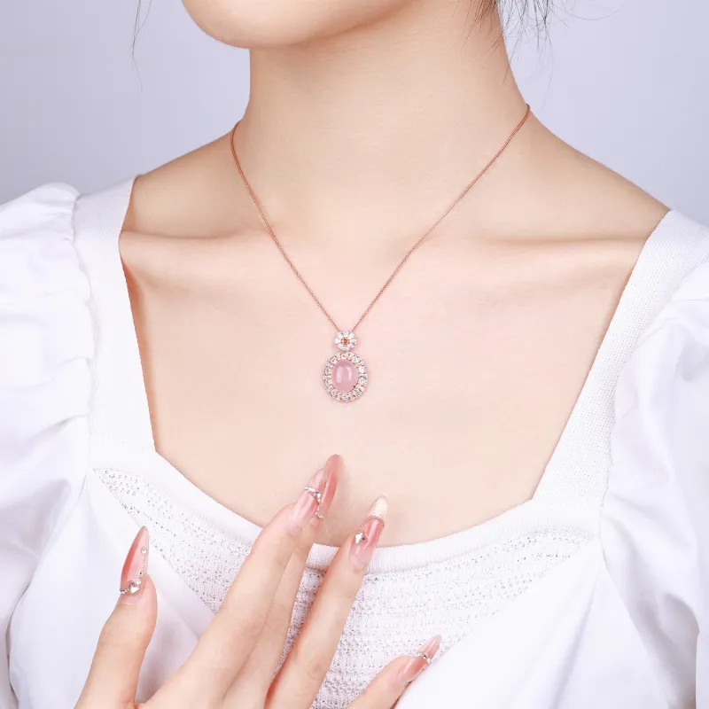 CHINA GOLD Natural Agate Necklaces Women's-4