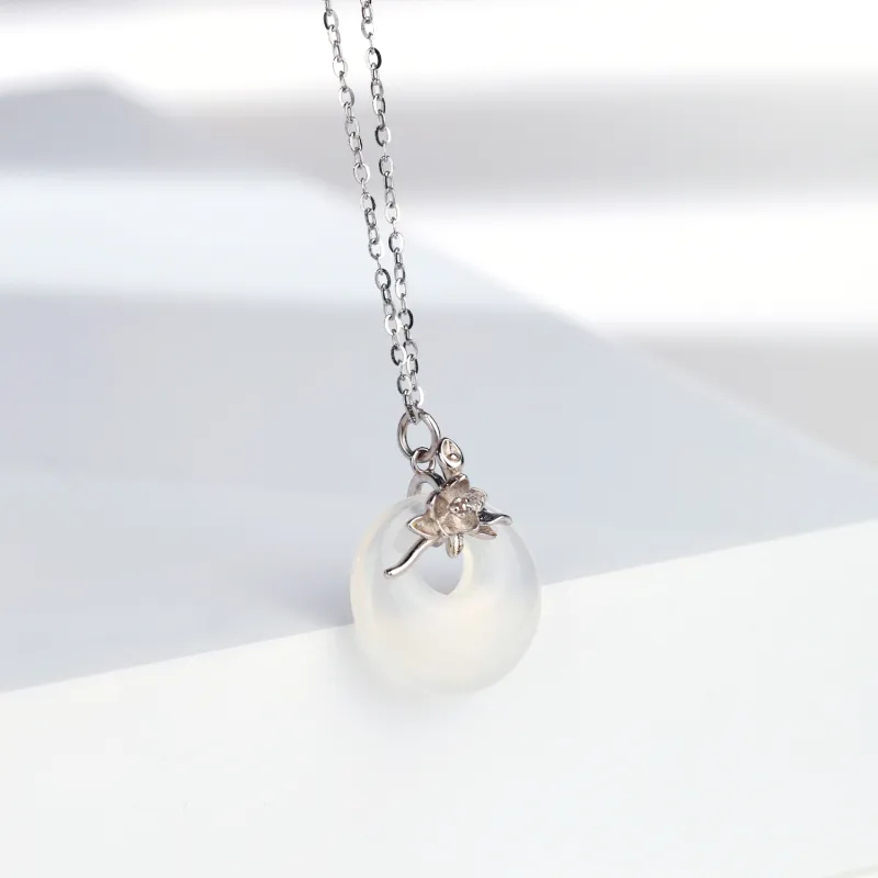 CHINA GOLD Natural Agate Necklaces Women's-3