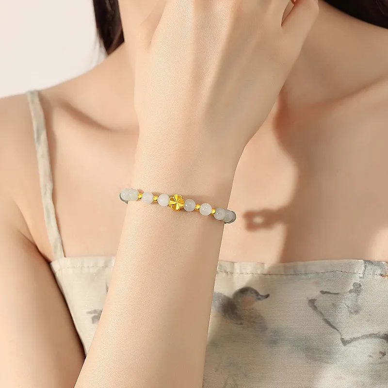 CHINA GOLD Hetian Jade Bracelets White Jade/Pale Greenish White Jade Women's-4