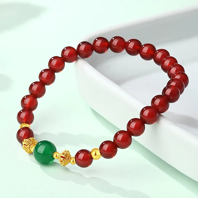 CHINA GOLD Agate Bracelets Women's-4