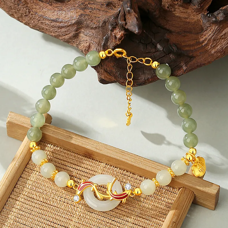CHINA GOLD Hetian Jade Bracelets White Jade/Pale Greenish White Jade Women's-1