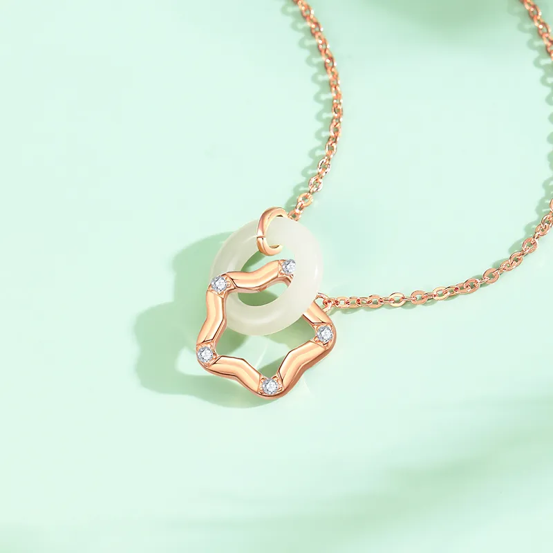 CHINA GOLD Chalcedony Necklaces Women's-2