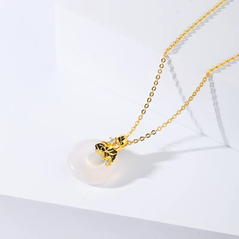 CHINA GOLD Agate Jade Necklaces Women's-2
