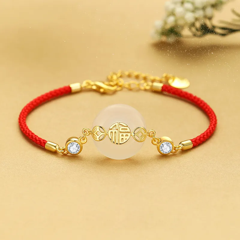 CHINA GOLD Chalcedony Bracelets Women's-3