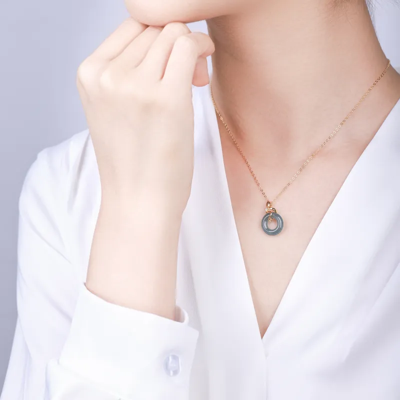 CHINA GOLD Ice Glutinous Necklaces Women's-4