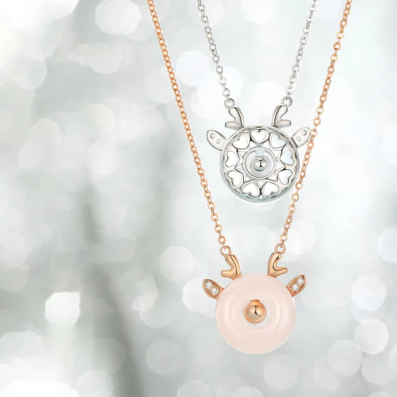 CHINA GOLD Chalcedony Necklaces Women's-2