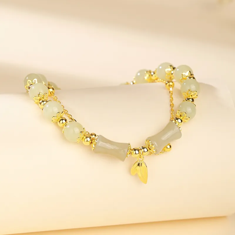 CHINA GOLD Bracelets Pale Greenish White Jade Women's-2