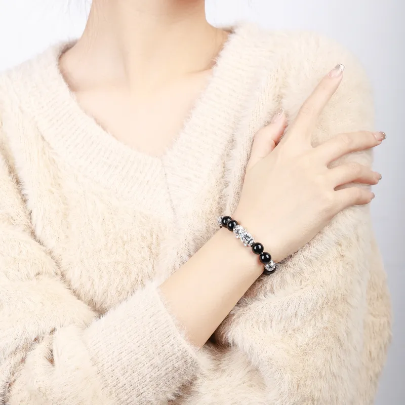 CHINA GOLD Obsidian Bracelets Unisex-5