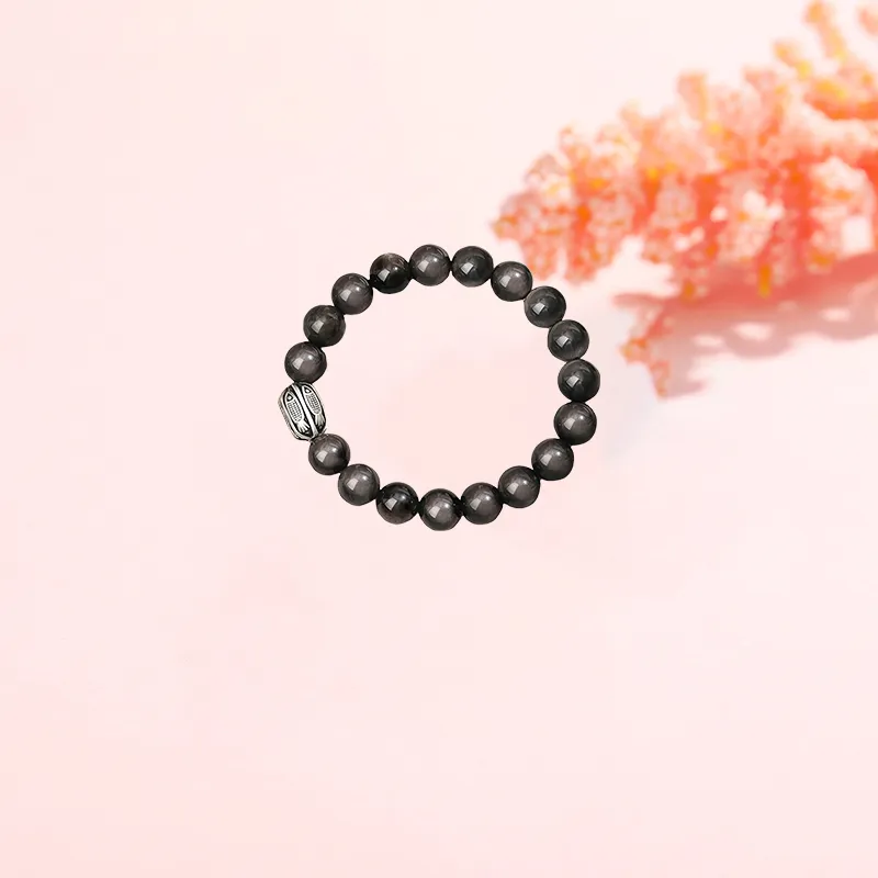 CHINA GOLD Obsidian Bracelets Men's-3