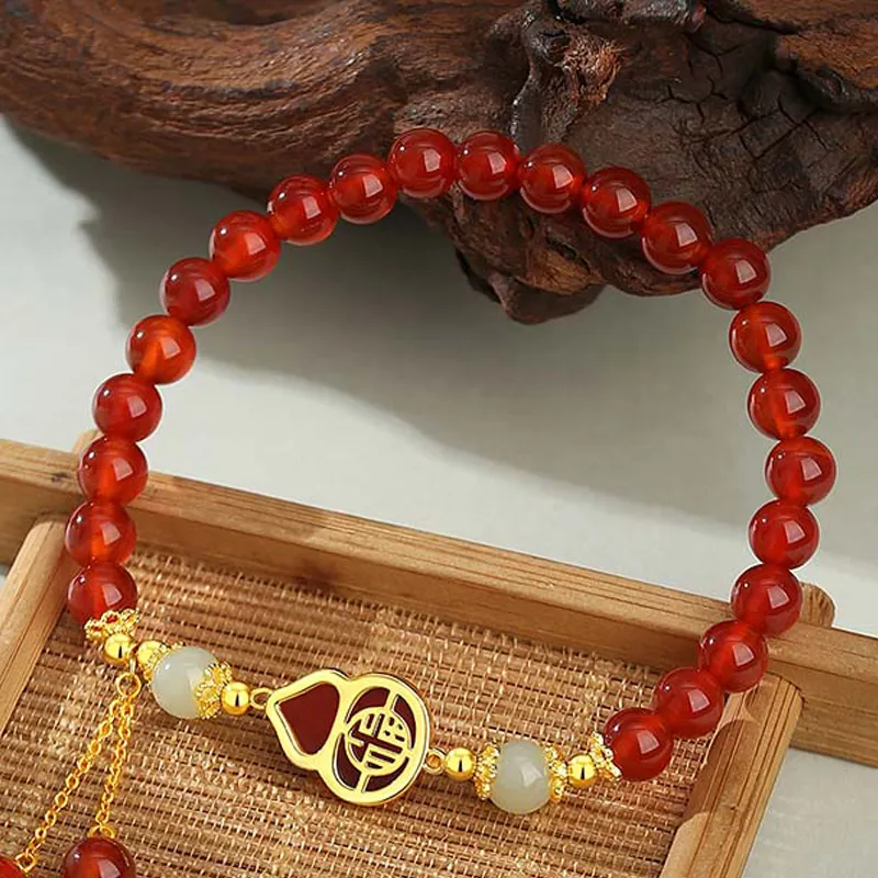 CHINA GOLD Agate Bracelets Women's-2