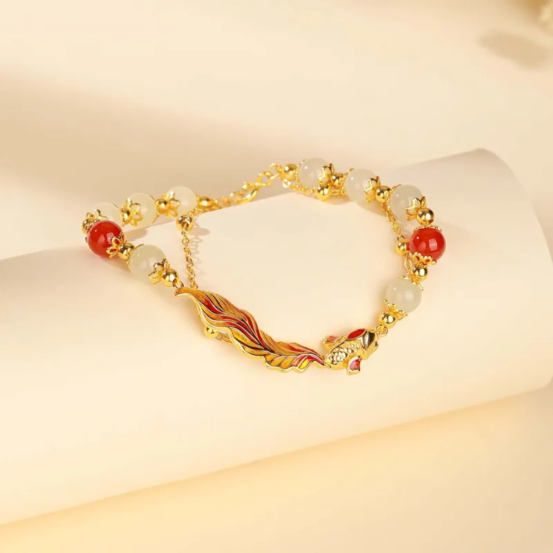 CHINA GOLD Hetian Jade Bracelets Pale Greenish White Jade Women's-1