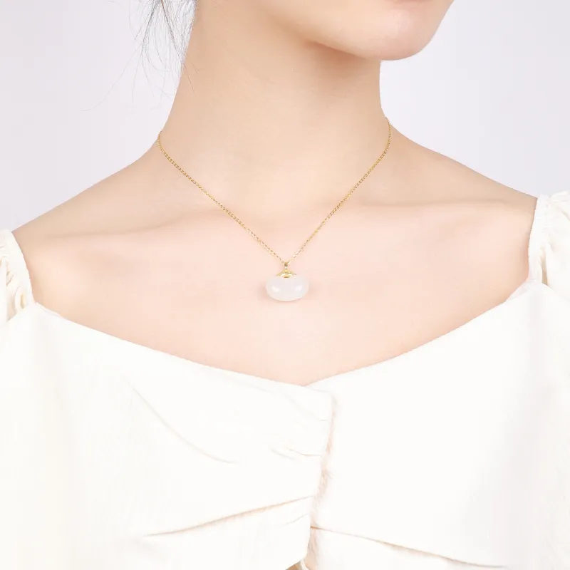 CHINA GOLD Pendants Pale Greenish White Jade Women's-5