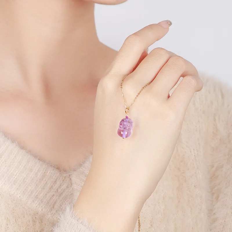 CHINA GOLD Crystal Jade Necklaces Women's-5