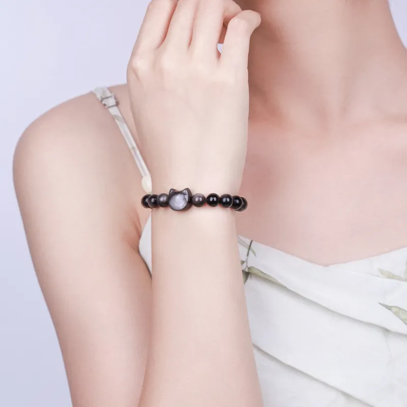 CHINA GOLD Obsidian Bracelets Unisex-3