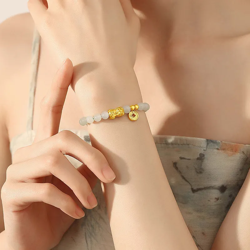 CHINA GOLD Hetian Jade Bracelets White Jade/Pale Greenish White Jade Women's-4