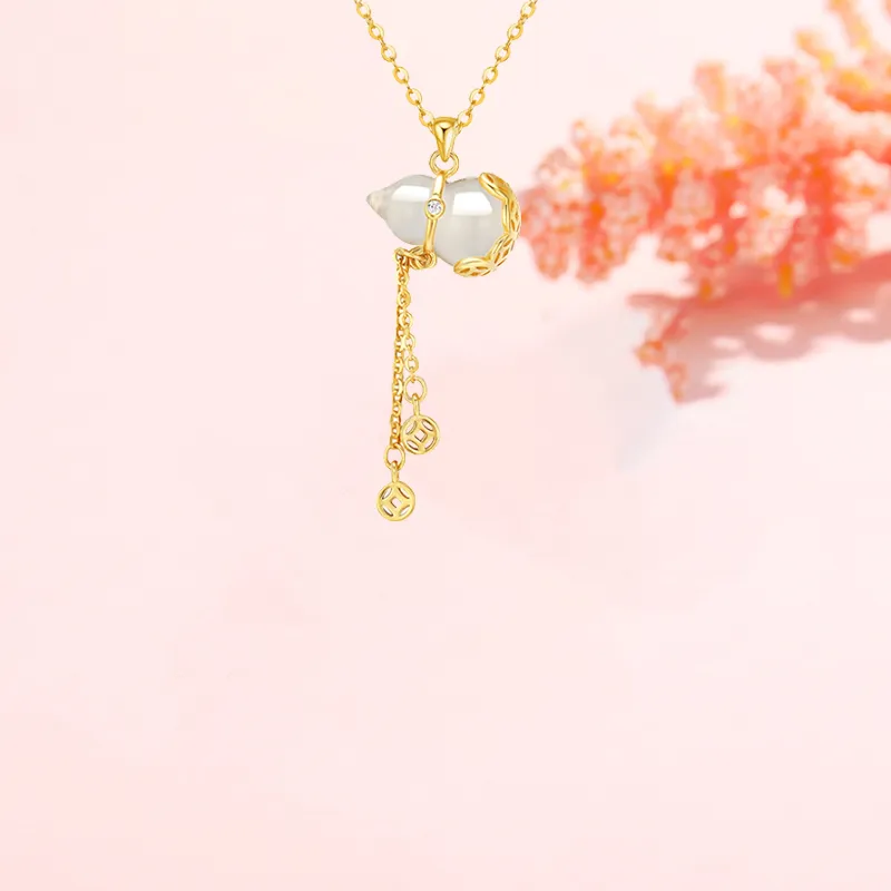 CHINA GOLD Chalcedony Necklaces Women's-2