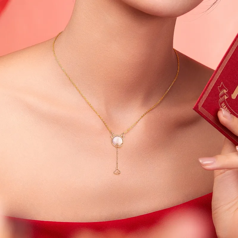 CHINA GOLD Hetian Jade Necklaces White Jade/Pale Greenish White Jade Women's-4